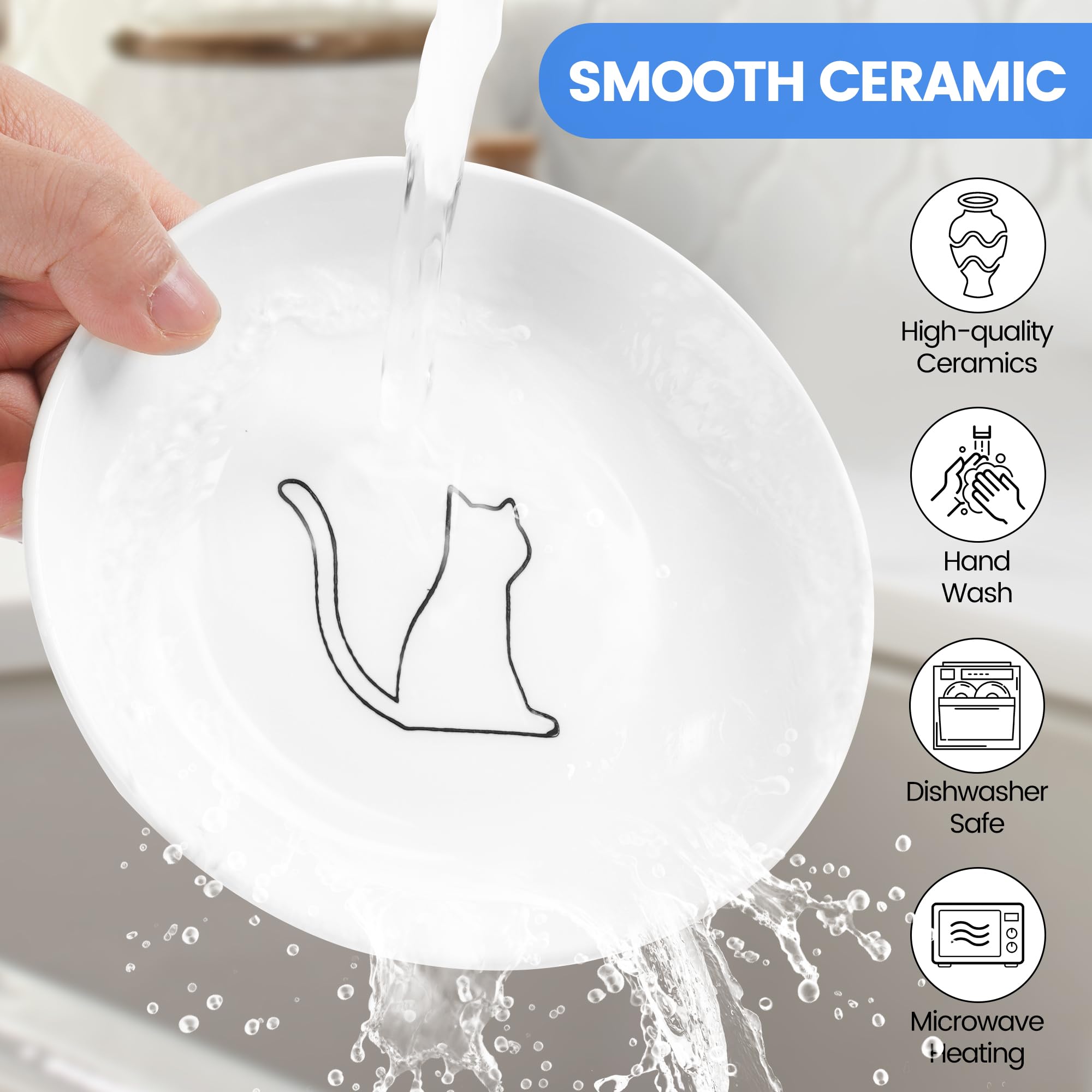 Kitwinney Bowls with 10-Ounce Capacity suit small cats and kittens.