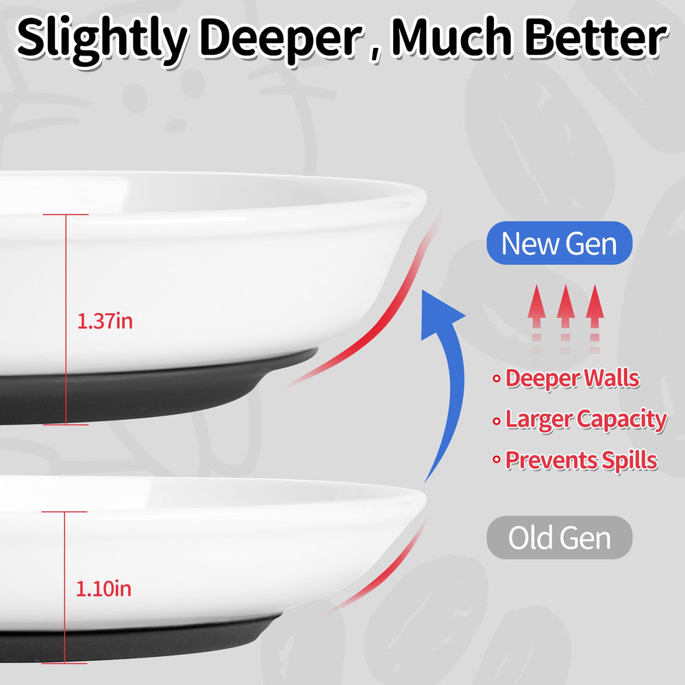 Kitwinney whisker-friendly bowls prevent whisker contact during meals.