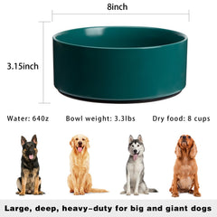 Kitwinney ceramic dog bowl with heavy construction for stability