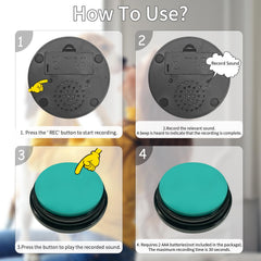 KiViRap dog button press close-up shows durable and responsive cues
