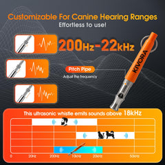 KIVORA 4-pack black whistle for precise barking control in urban areas