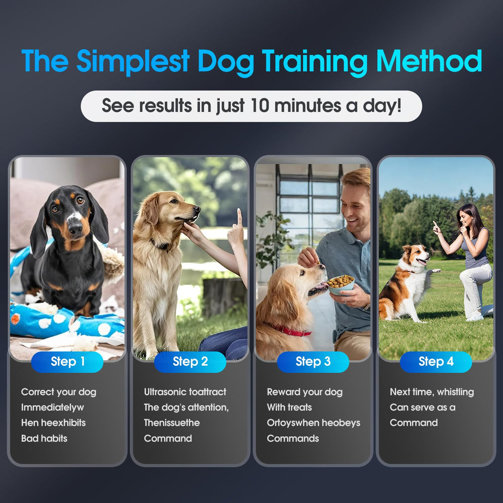 KIVORA white 4-pack dog whistle for silent training sessions