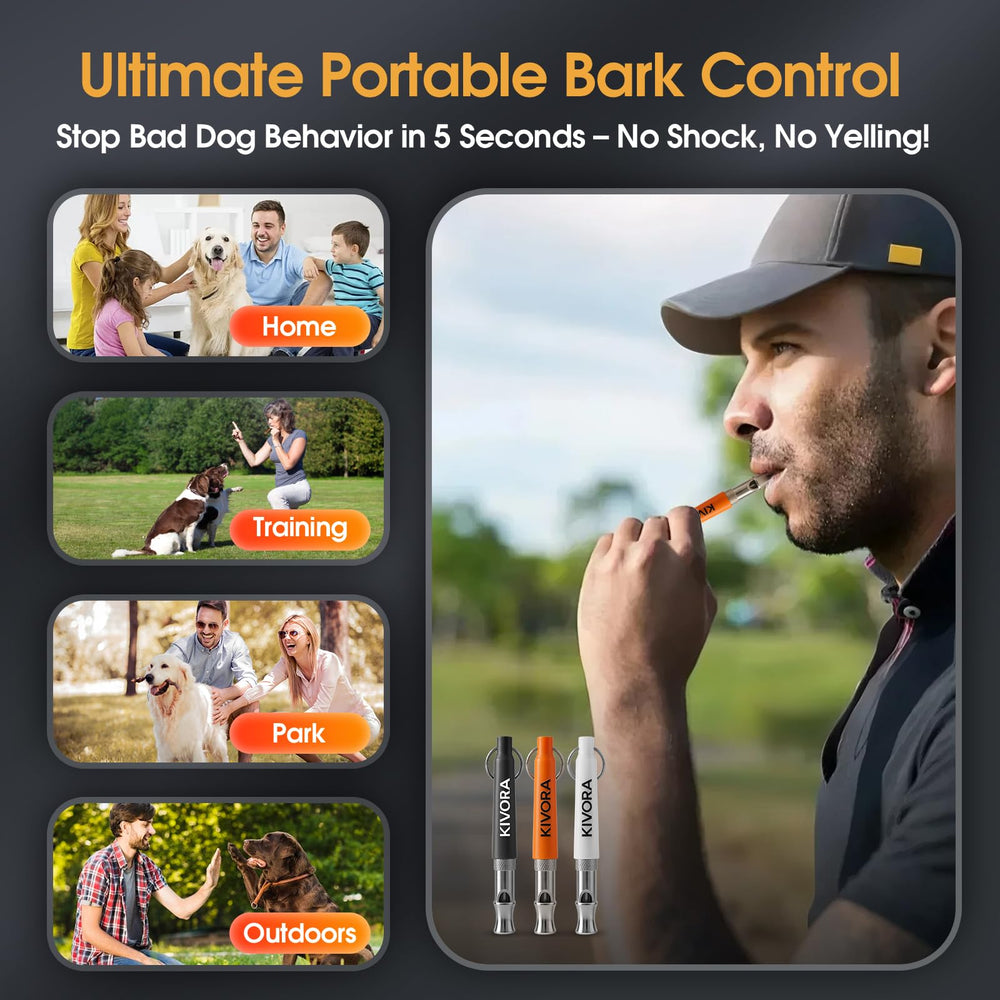 KIVORA adjustable-frequency whistle lets you tune to your dog’s tone