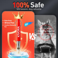 KIVORA adjustable-frequency whistle helps tailor bark control to your dog.