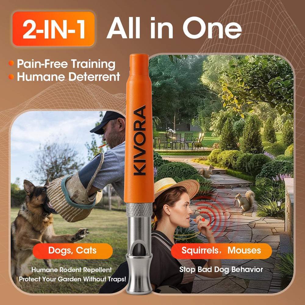 KIVORA anti-swallow safety lock keeps the whistle secure for curious pets.