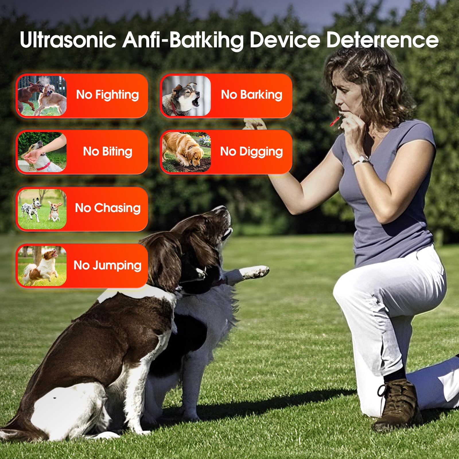 KIVORA ultrasonic training whistle demonstrates safe, dog-only signals for recall.