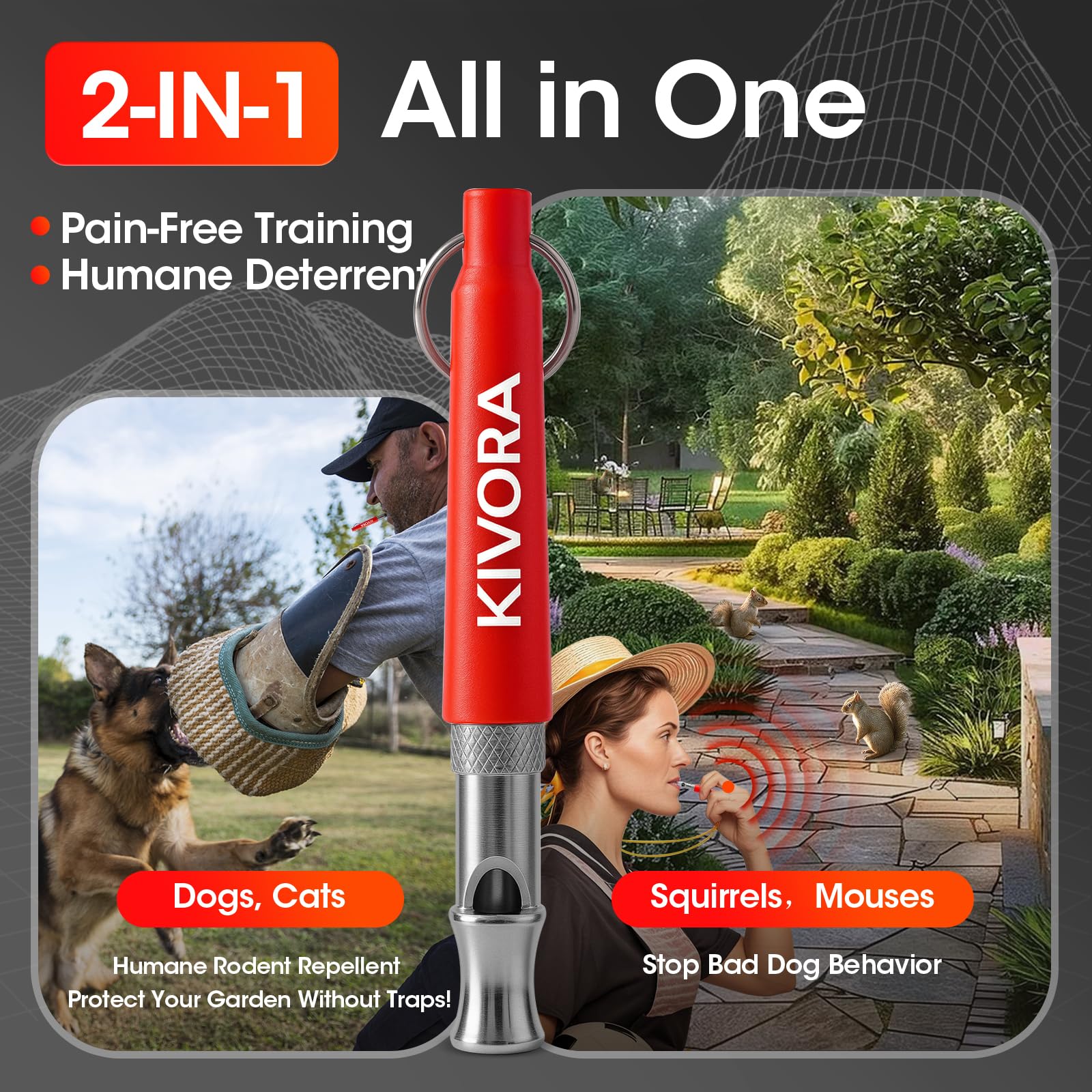 KIVORA IPX4 waterproof design suitable for outdoor use in rain.
