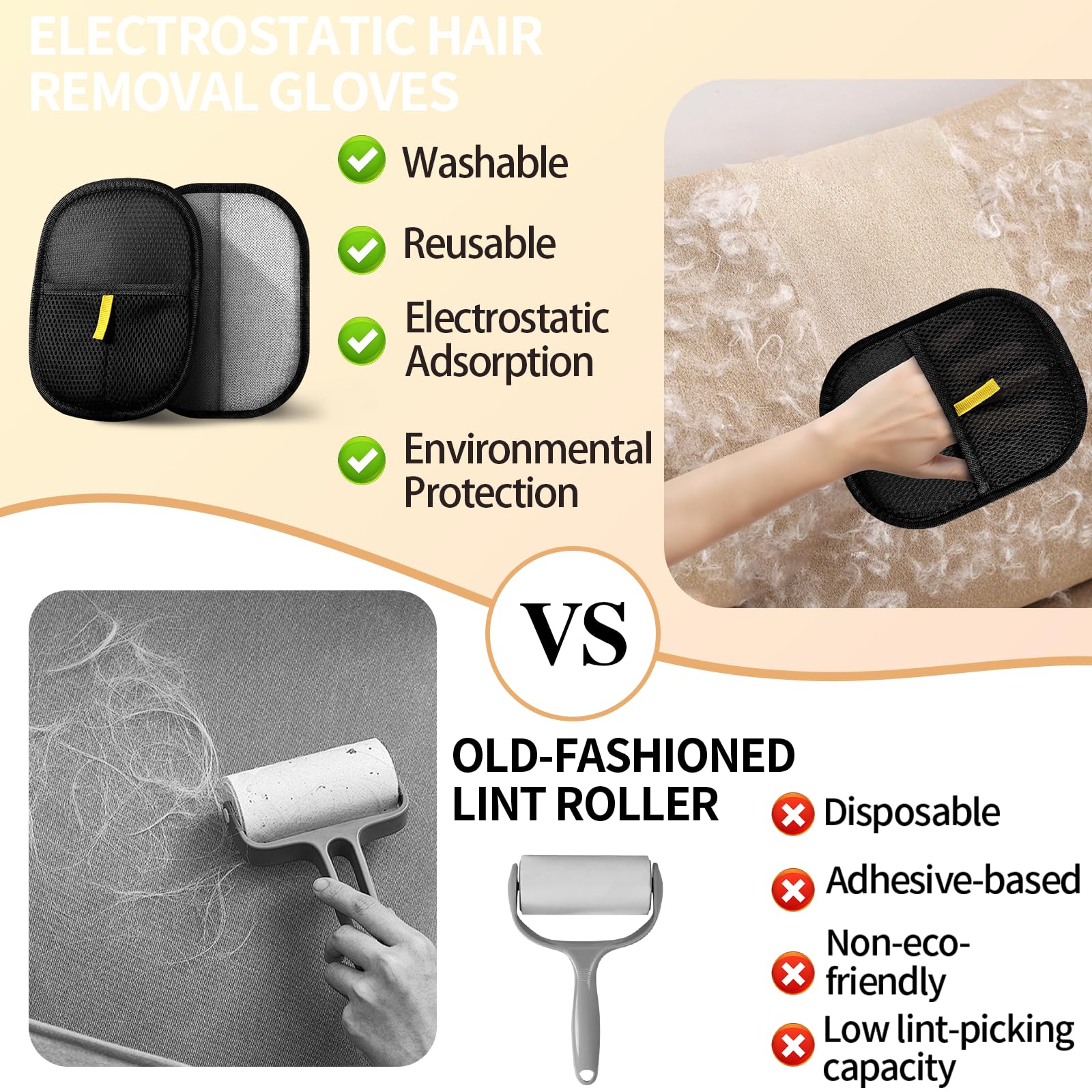 Kivori soft skin-friendly gloves provide gentle grooming sessions