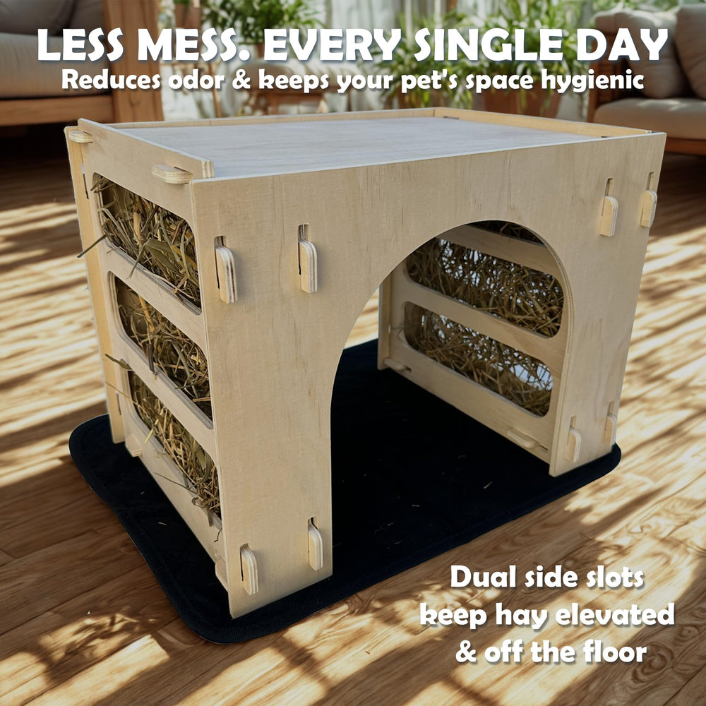 Kiwi & Mora Bunny House Hideout anti-slip base stays steady during use.