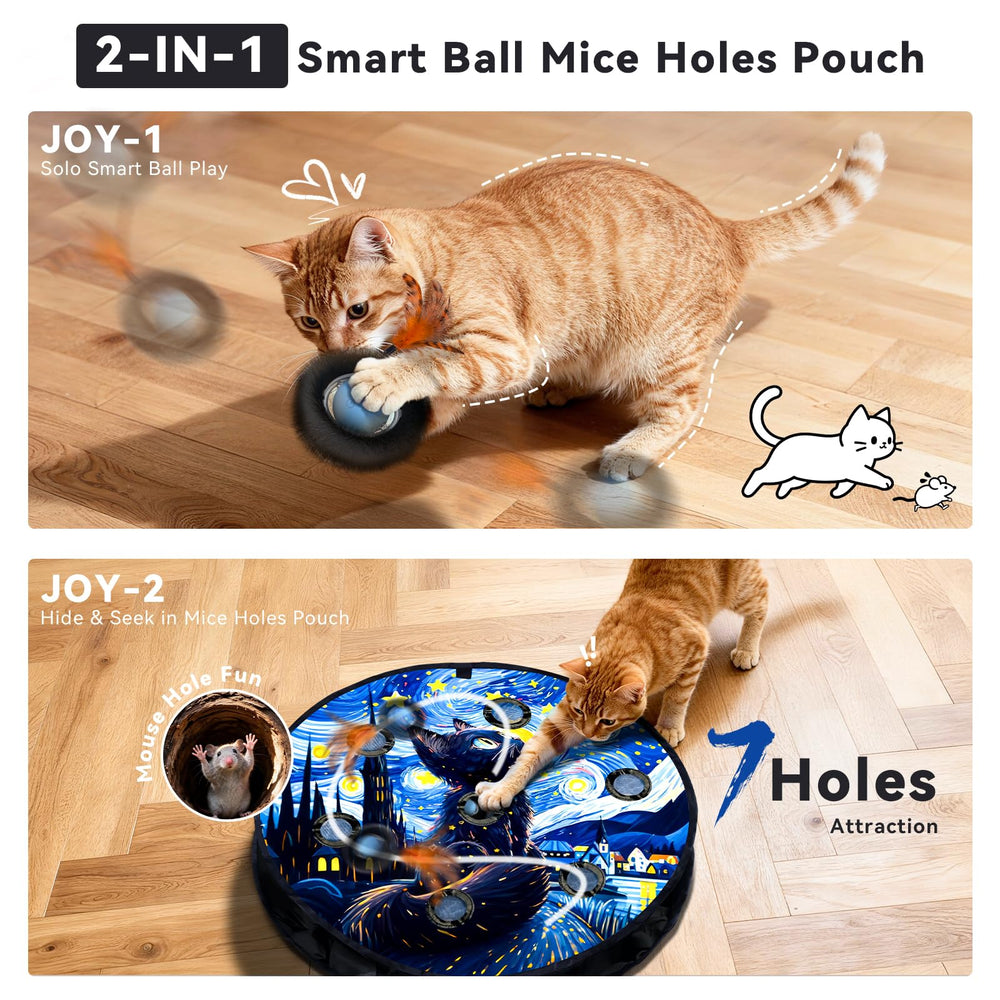KiwiLove 7-hole maze pouch stimulates hide-and-seek exploration for felines.