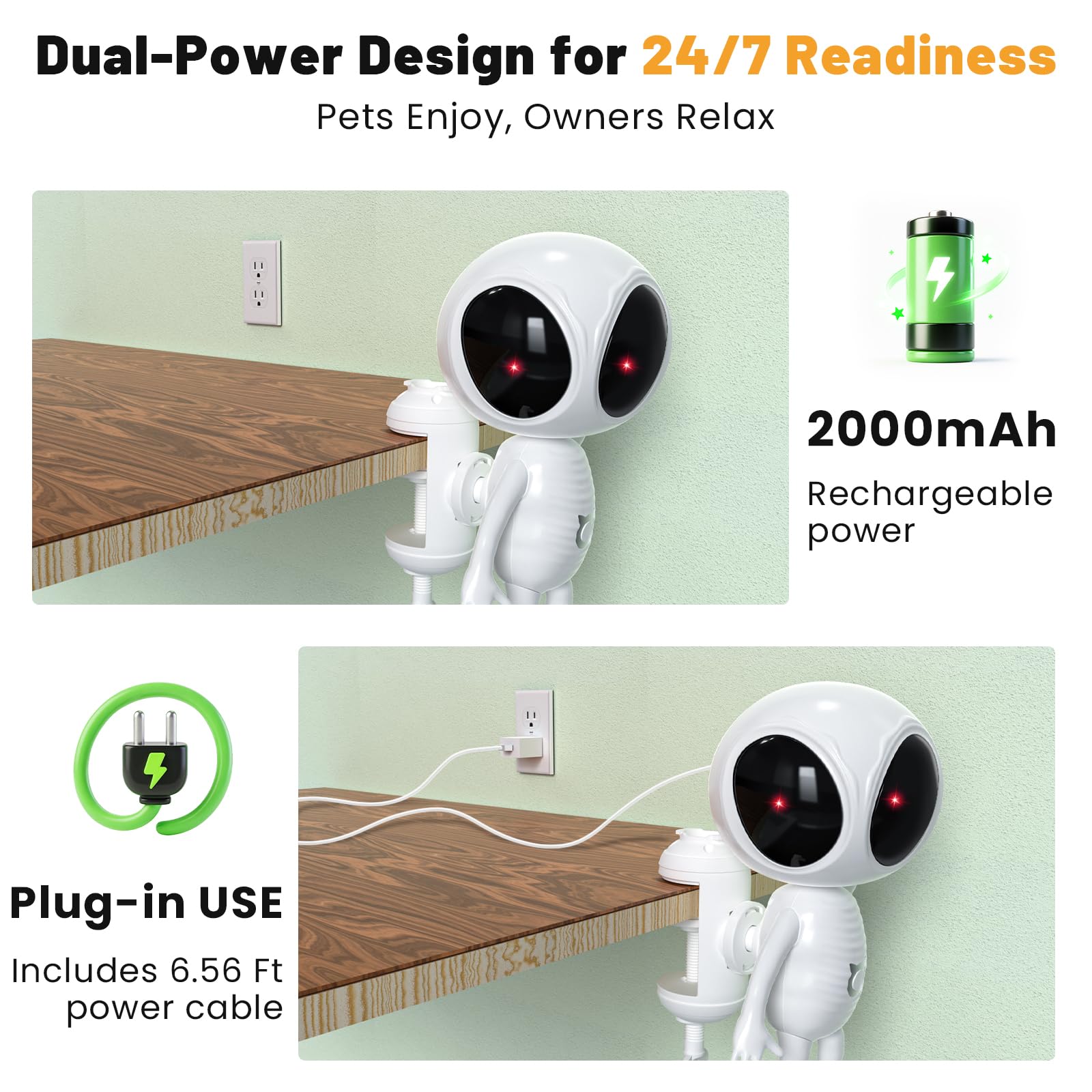 KiwiLove cat laser toy offers four speed modes for varied activity.