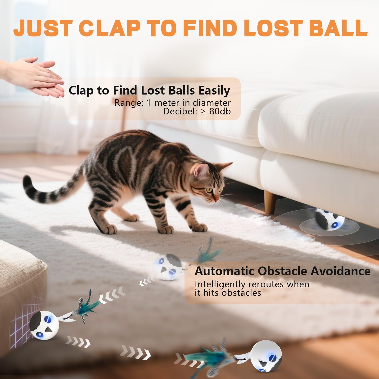 KiwiLove clap-activated toy retrieves itself with 80db cue.
