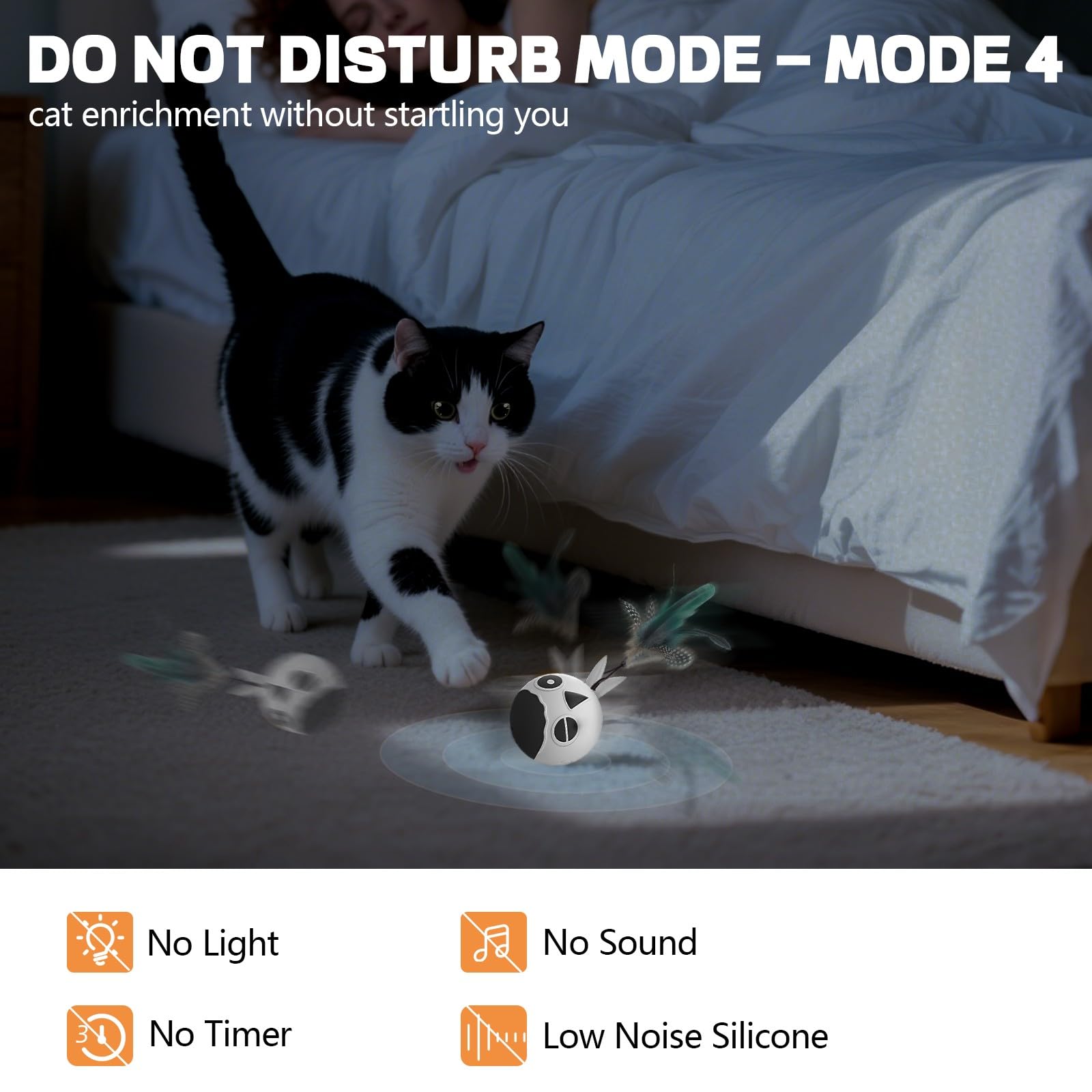 KiwiLove USB-rechargeable cat toy shows power indicators for uninterrupted fun.