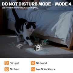 KiwiLove USB-rechargeable cat toy shows power indicators for uninterrupted fun.