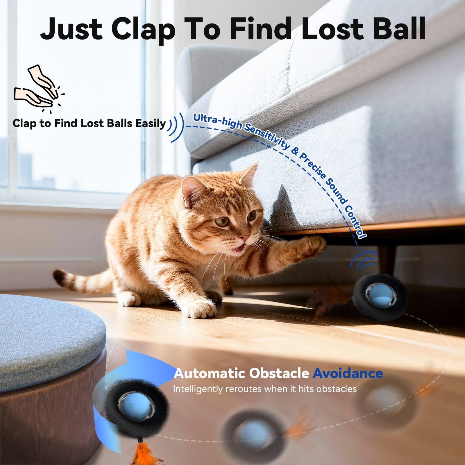 KiwiLove clap-activate feature wakes the toy with a simple clap.