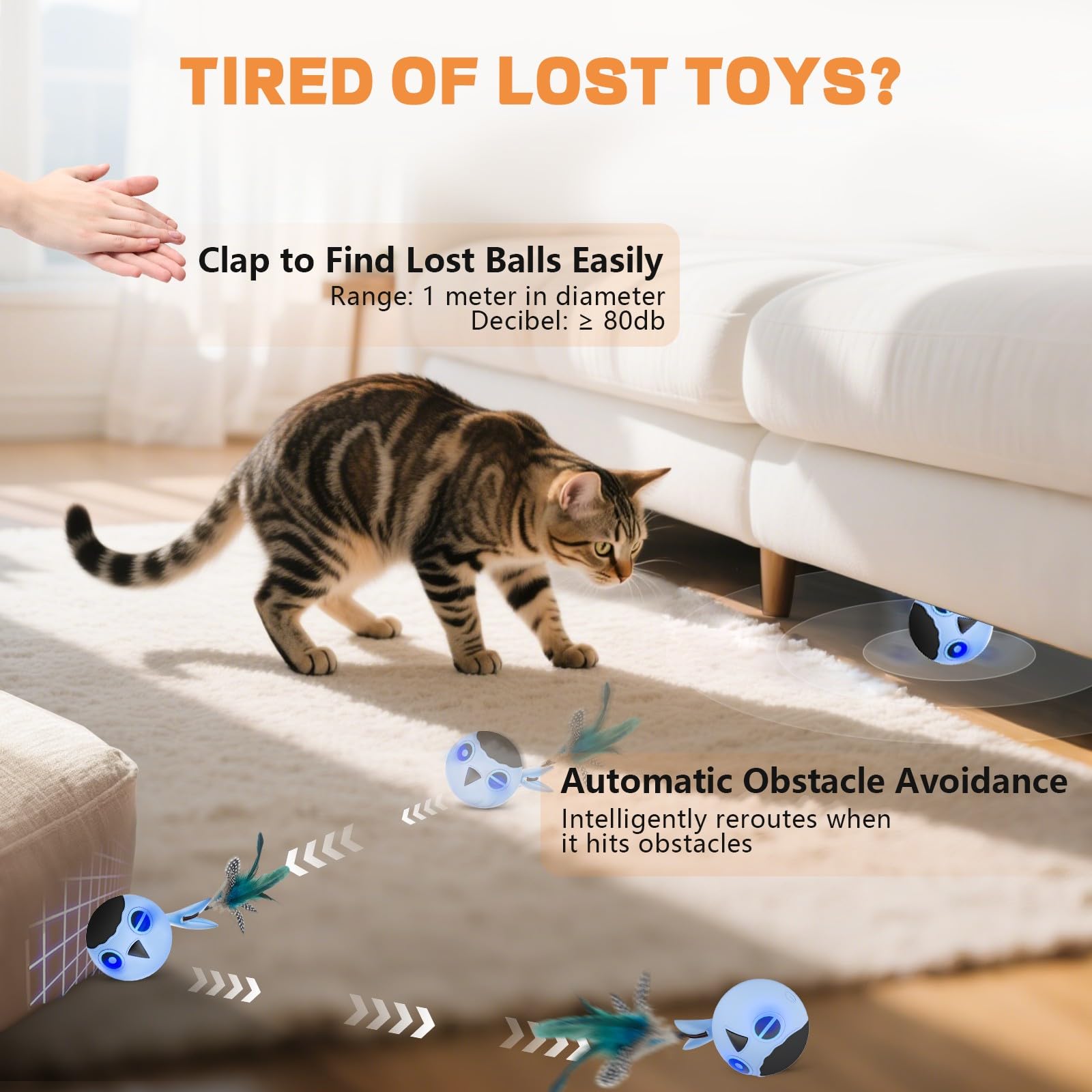 KiwiLove LED Flash Ball blue captures attention for stimulating play sessions.