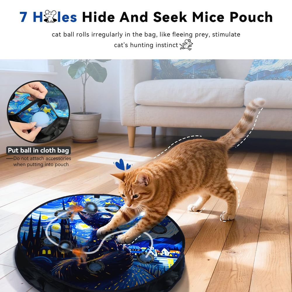 KiwiLove motion-activated ball offers autonomous entertainment for curious cats.