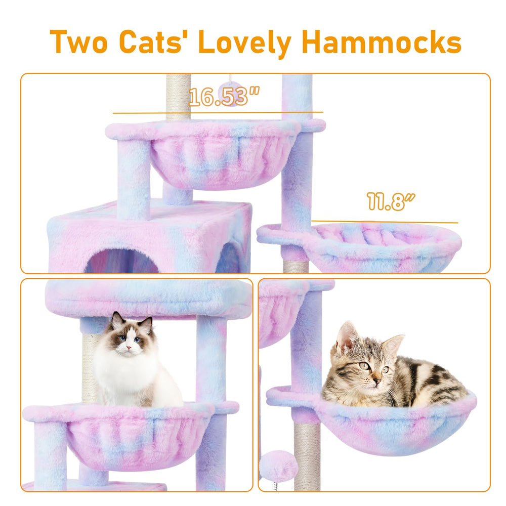 KIYUMI cat tree sisal scratching post helps protect furniture