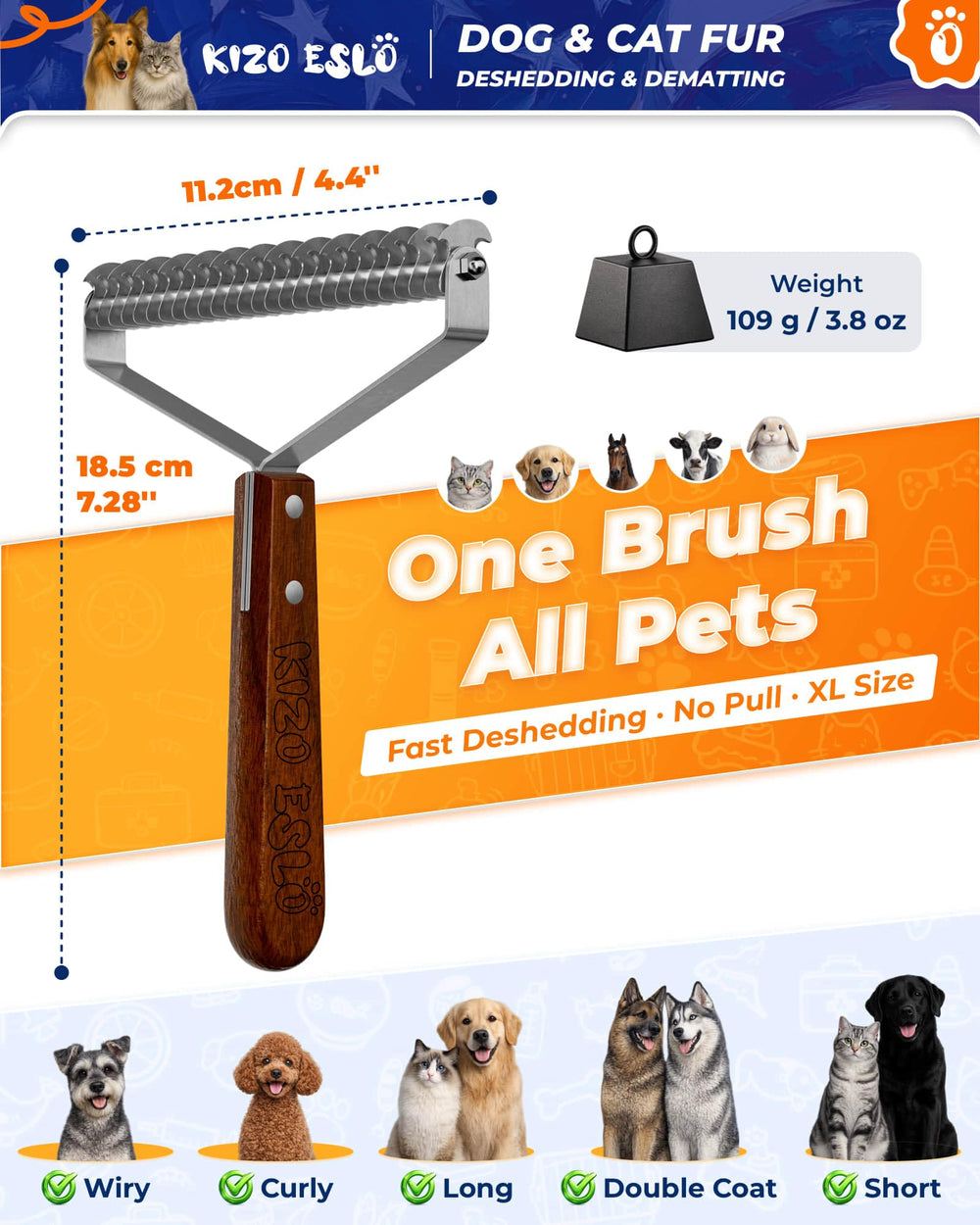 Quick grooming session reduces time and keeps home cleaner.