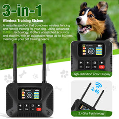 KJEFYPETZN remote training collar demonstrates control for up to three dogs.