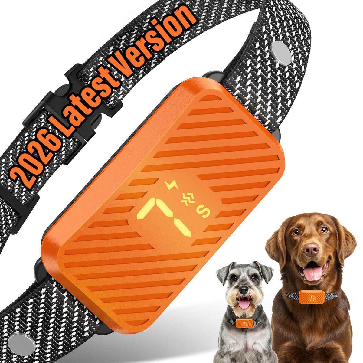 KJKZO 2026 upgraded bark collar front view for quieter training at home