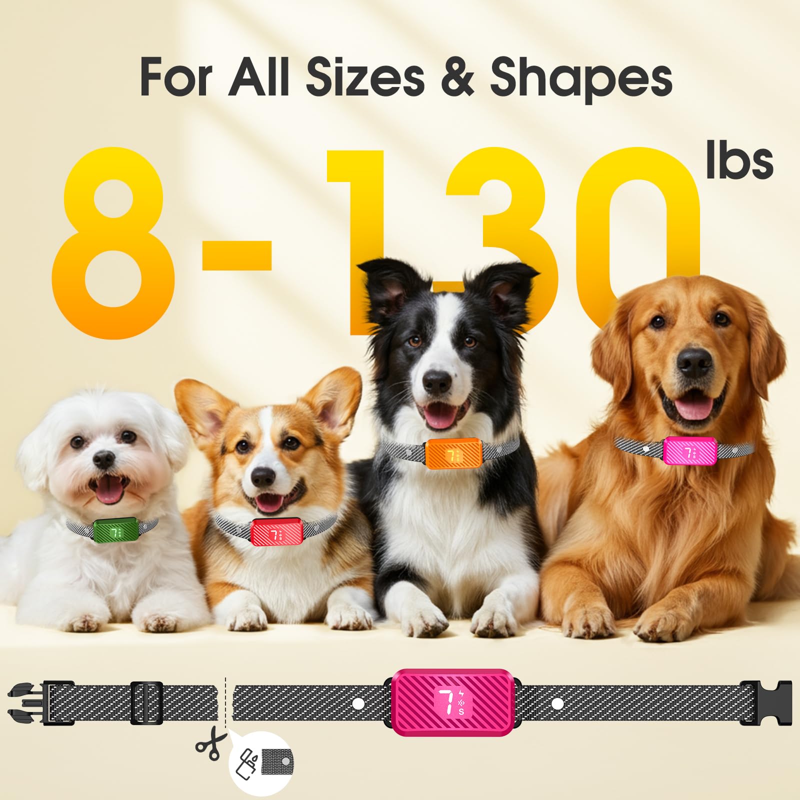 KJKZO rechargeable bark collar charging quickly in 2 hours for ready-to-use training.