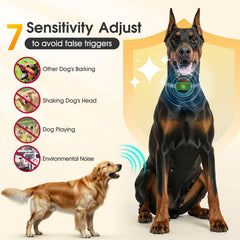 KJKZO bark collar dual-sensor detection detects sound and vibration