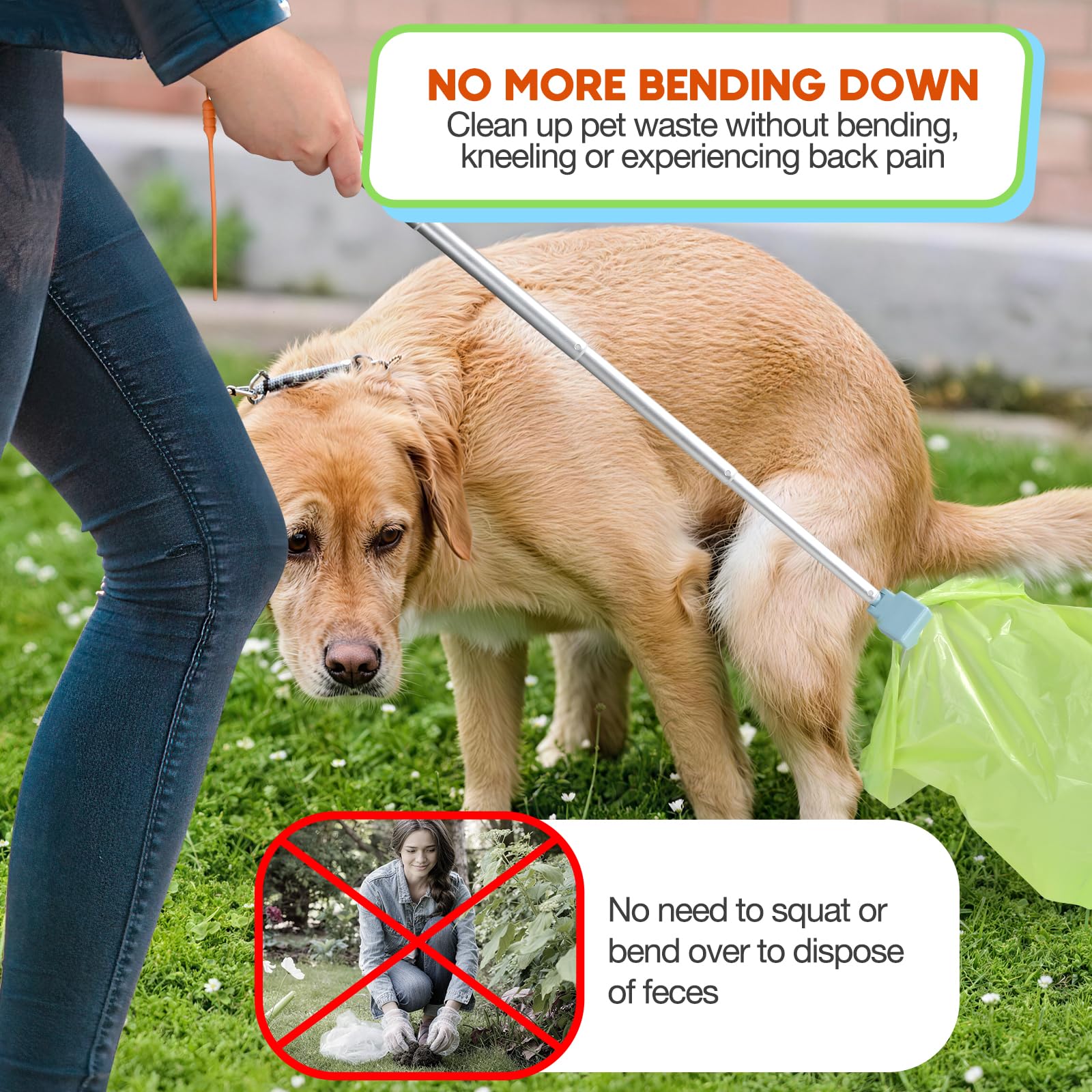 KJYFZX aluminum alloy body extended length for versatile reach during cleanup