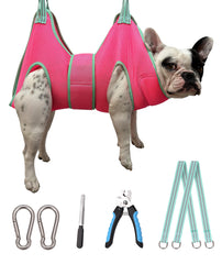 Kkiimatt dog grooming hammock with neck-support design eases nail clipping