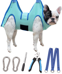 Kkiimatt dog grooming hammock overview for at-home nail trimming.