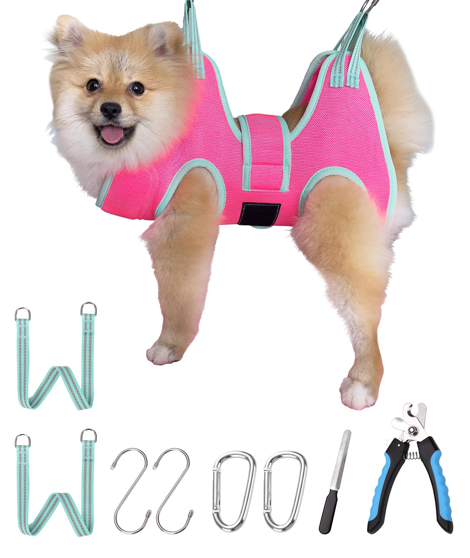Kkiimatt XS pink grooming hammock neck support for gentle trimming