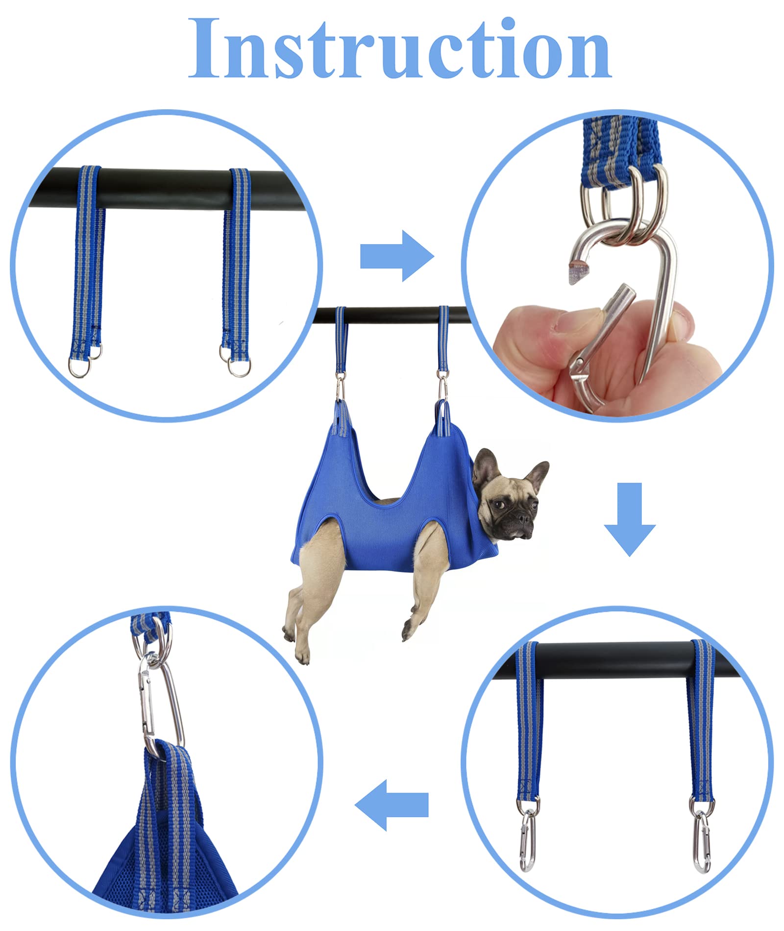 Kkiimatt grooming setup with sturdy carabiners and clipper supports easy nail care