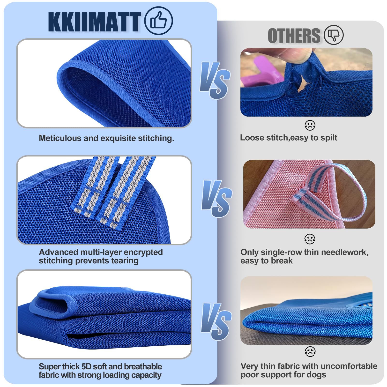 Kkiimatt sturdy carabiners and wide sling secure the pet