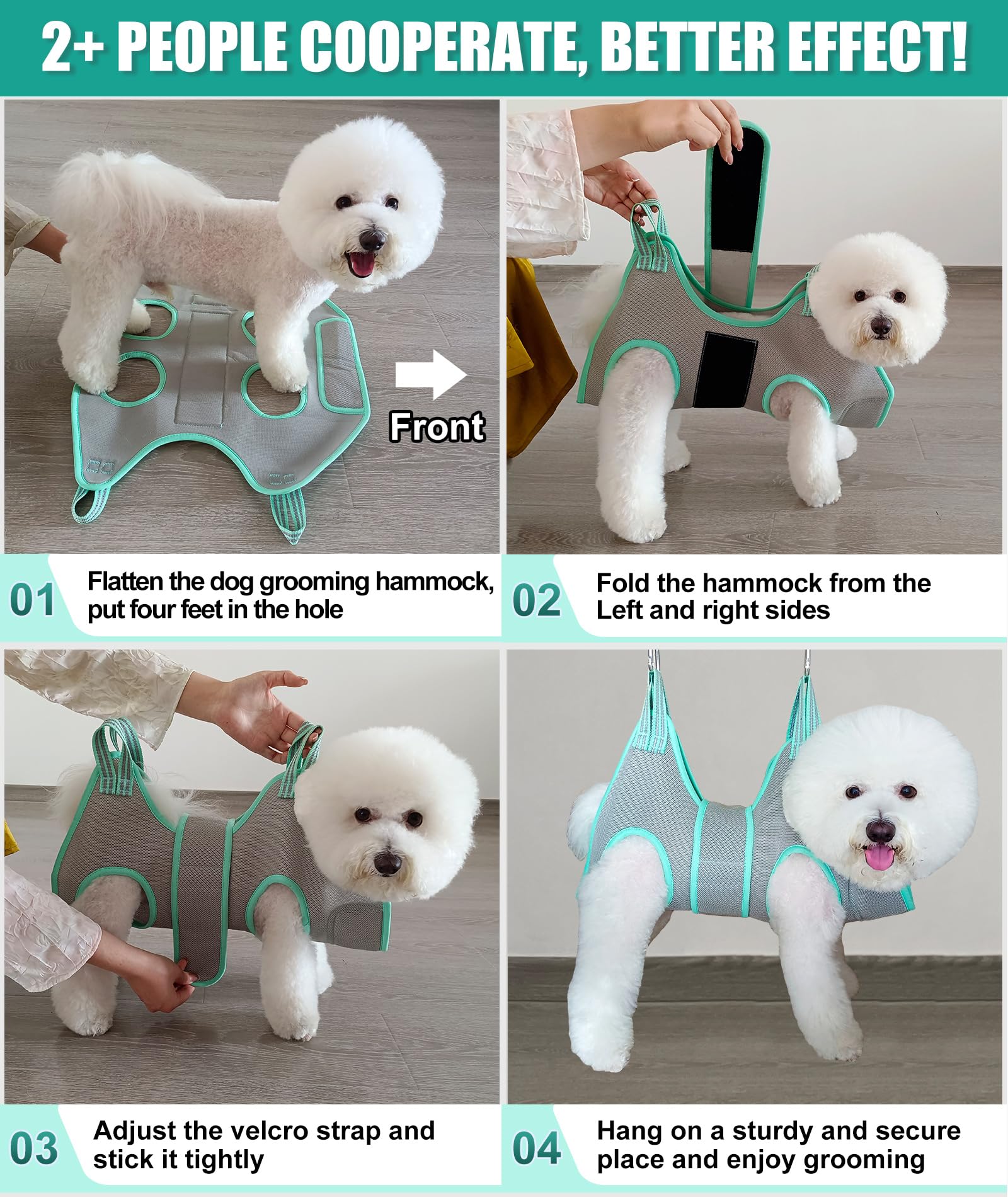 Kkiimatt XXS restraint hammock fits tiny dogs for safe grooming