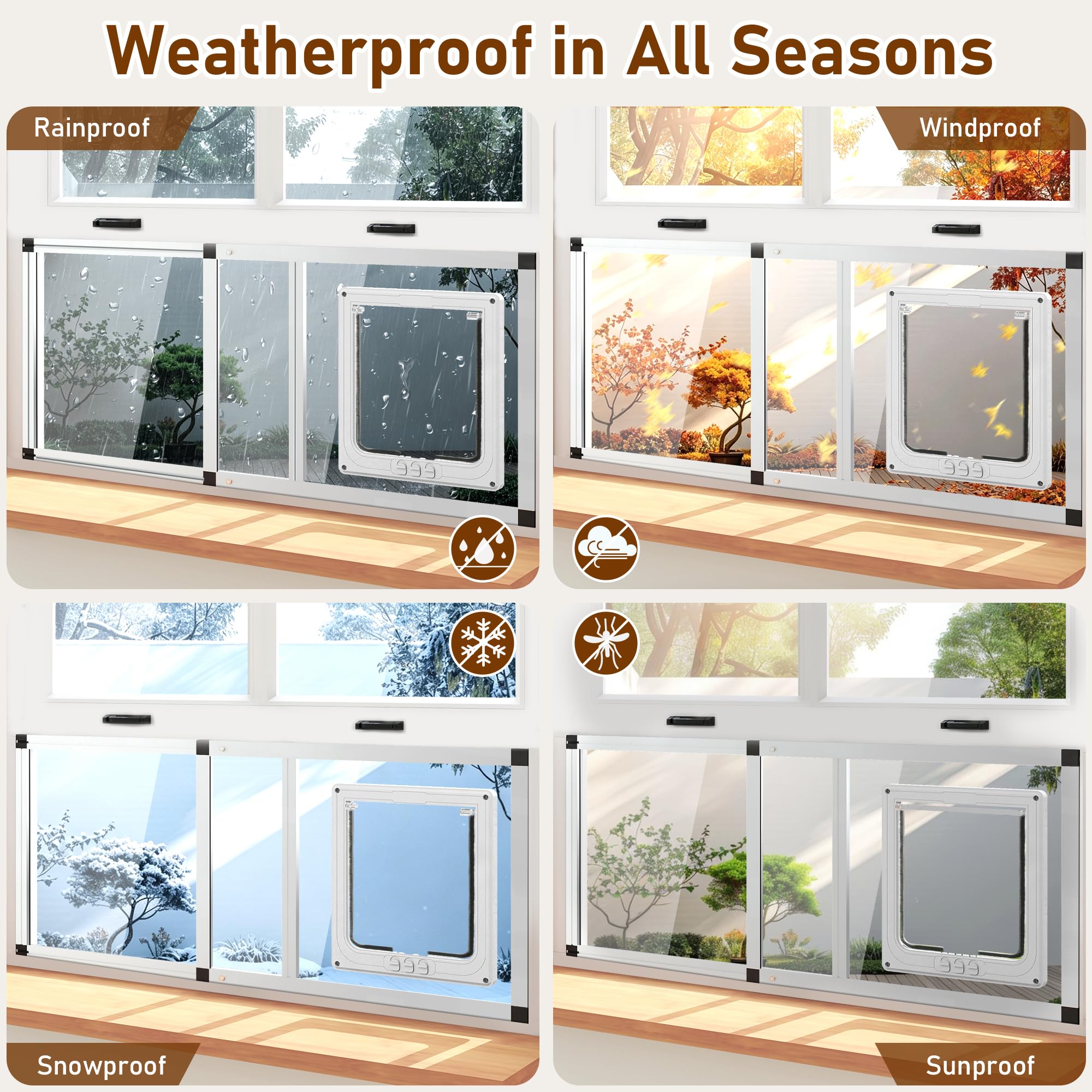 Klarana weatherproof design withstands outdoor window conditions.