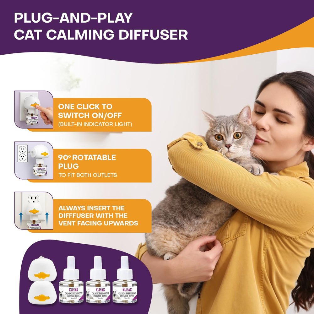 Klioak diffuser provides calming ambience for an aggressive cat.