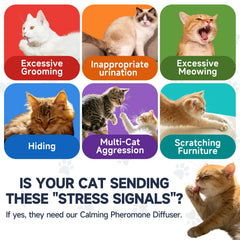 KLOMKMCL cat diffuser refills four bottles ensuring extended calm.