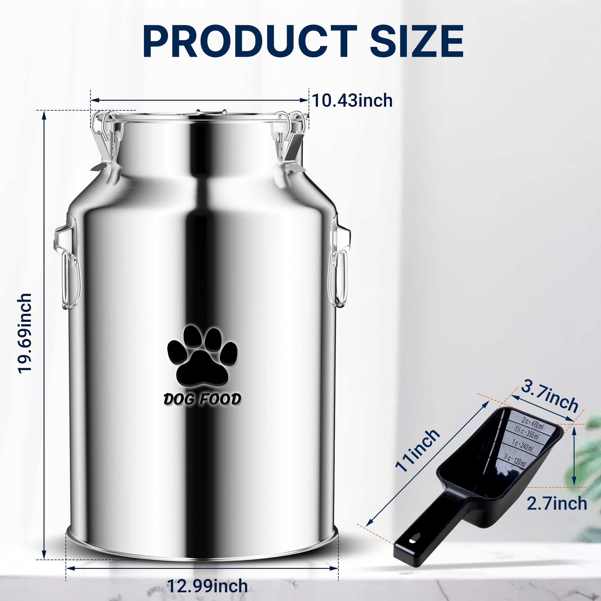 Kluronyo 40Lbs lid-on view showing secure sealing for dryness.