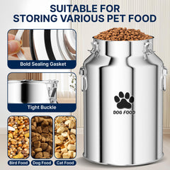 Kluronyo 40Lbs sealed-lid close-up demonstrating tight seal and spill prevention.