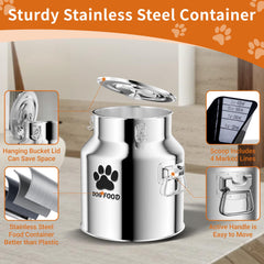 Kluronyo bin stores dog or cat food with a dependable seal
