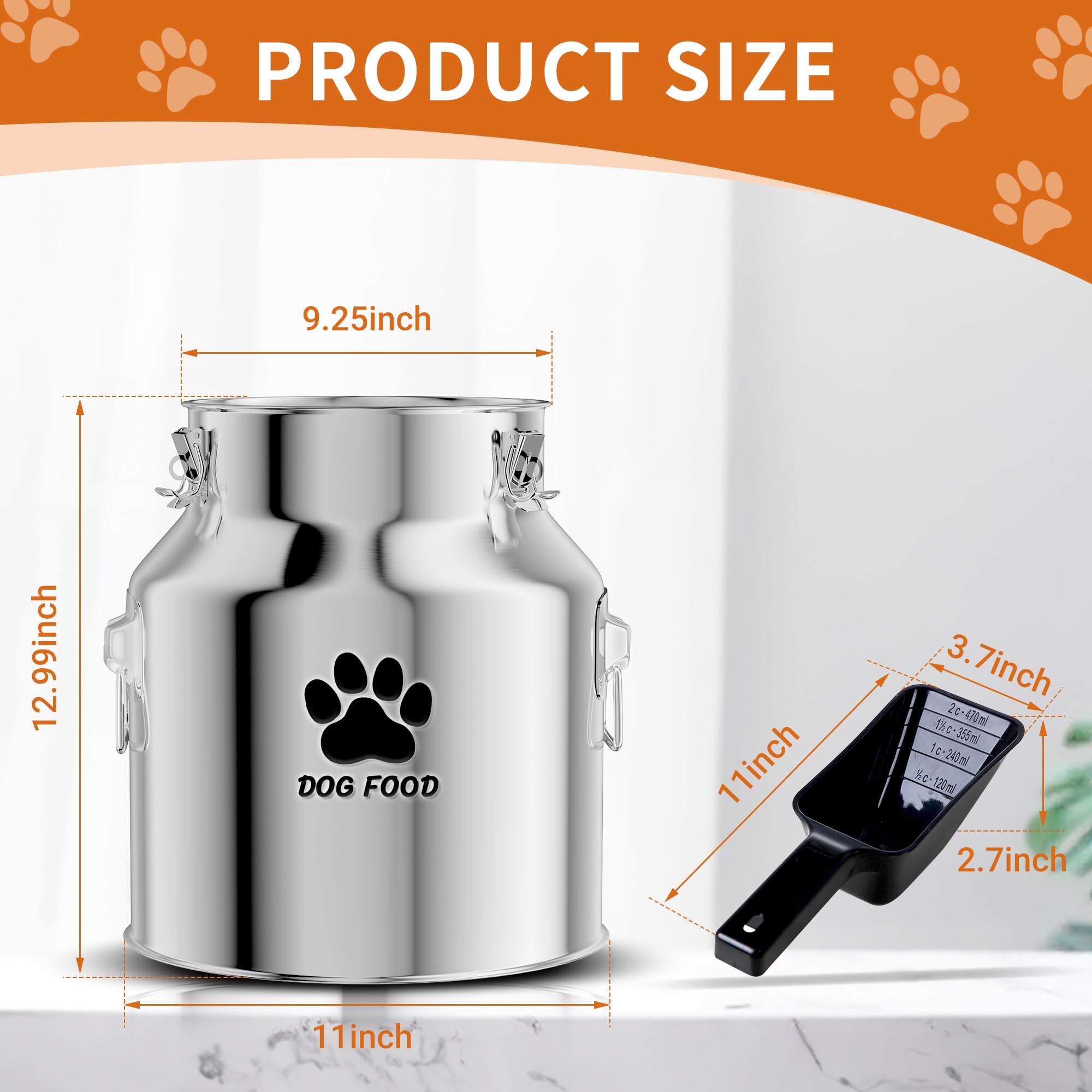 Kluronyo airtight lid demonstrates a secure seal to keep kibble dry