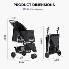 KMFurnila stroller's aluminum frame handles varied terrain with ease.