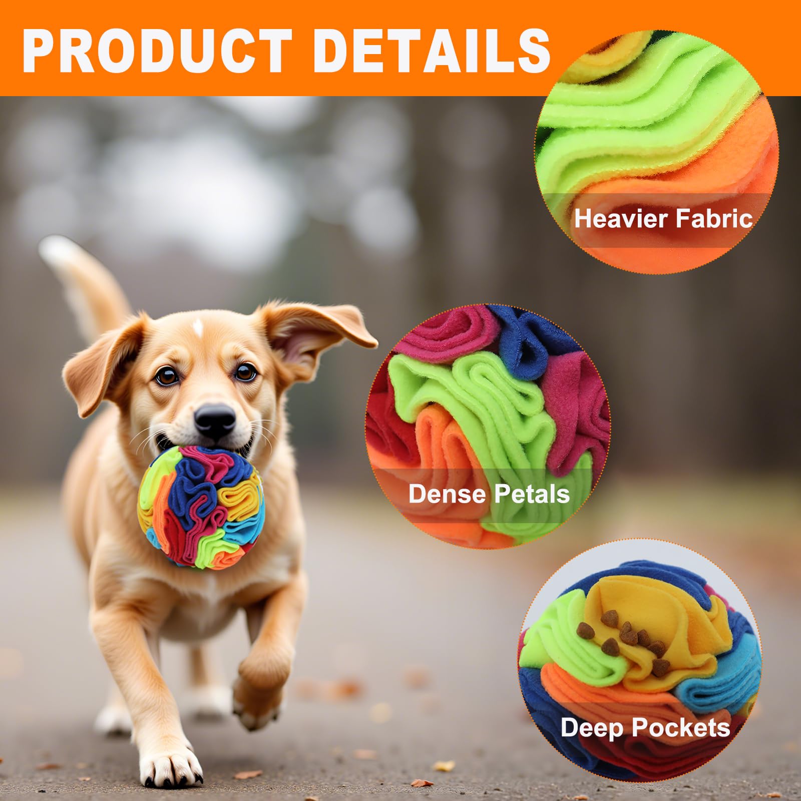 kmirepa Snuffle Ball is machine washable for quick cleanup after play