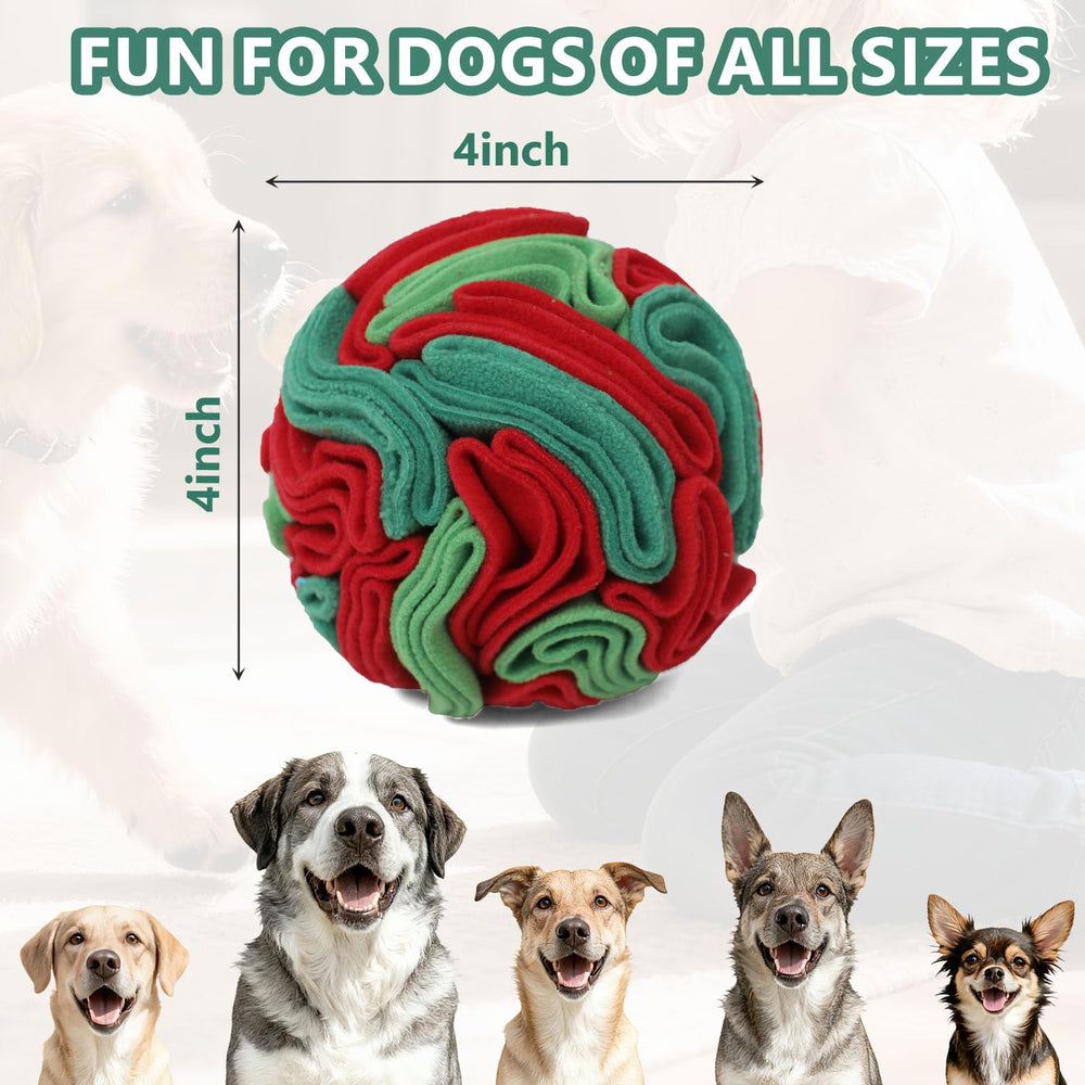 kmirepa Snuffle Ball size-inclusive design supports all dog sizes.