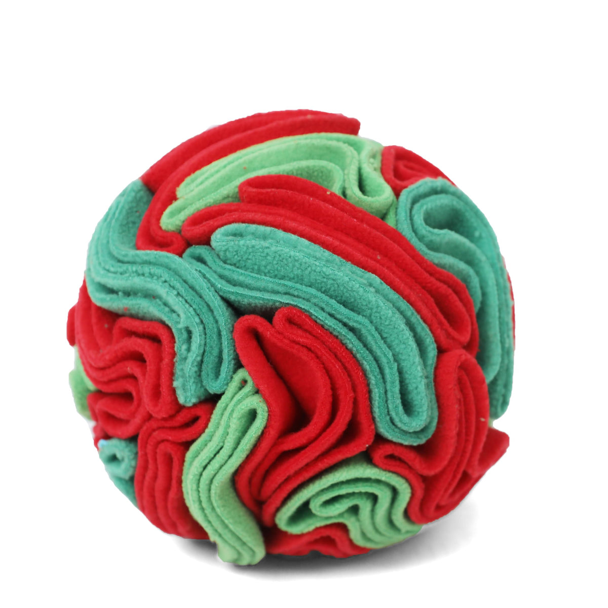 kmirepa Snuffle Ball soft-fabric closeup for gentle gum-safe play.