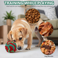 kmirepa Snuffle Ball treat-hidden view demonstrates foraging engagement.