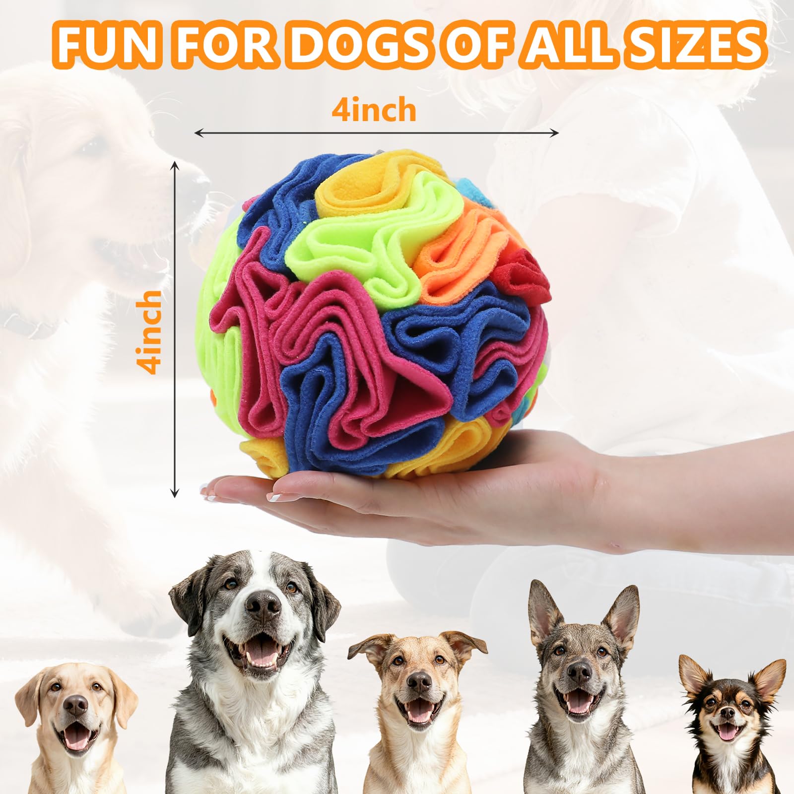 kmirepa Snuffle Ball includes a storage bag for easy toy organization