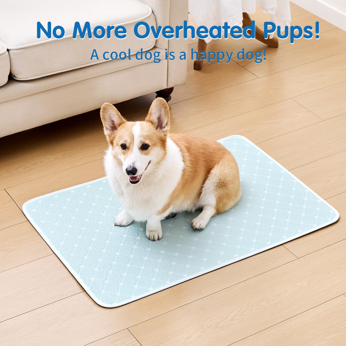 KMIRTNE dog cooling mat 28x22 blue for rooms