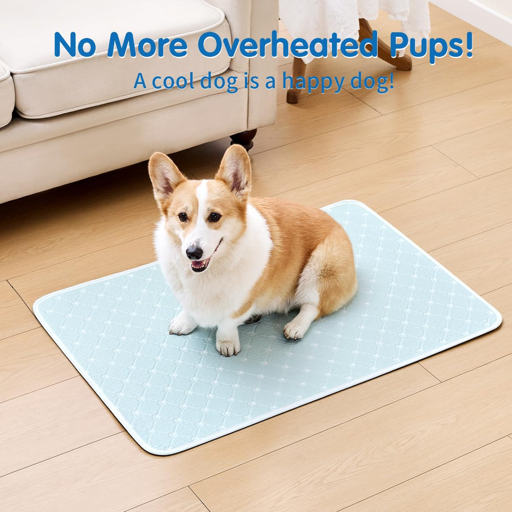 KMIRTNE dog cooling mat 28x22 blue for rooms