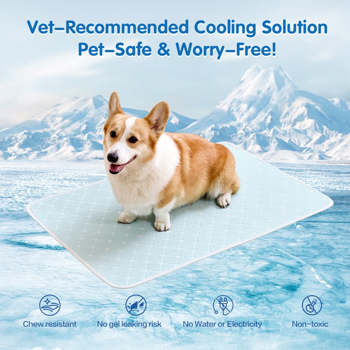 KMIRTNE cooling mat fabric close-up shows soft skin-friendly cover